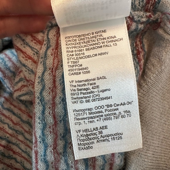 NORTH FACE Long Sleeve Nordic Sweater Womens Wool Blend Gray Y2K Sz L #1727 - Picture 7 of 9